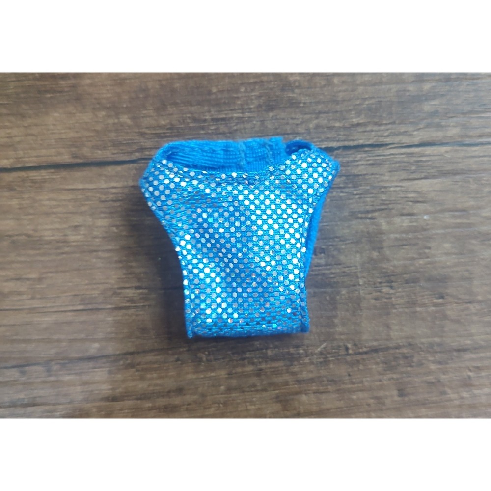 Vintage 1995 Mattel Barbie Doll Sparkle Beach Shiny Blue Bikini Bottoms #13132